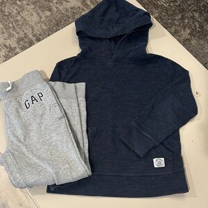 GAP Kids Navy and Gray Hoodie Set Joggers